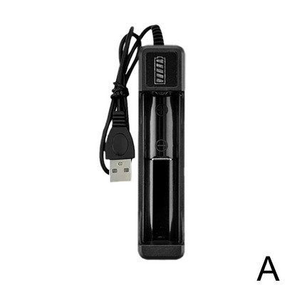 Universalus USB baterijų įkroviklis 18650 Universalus išmanusis 1 lizdo įkroviklis ličio baterijų įkrovimo adapteris su indikatoriaus lemputėmis