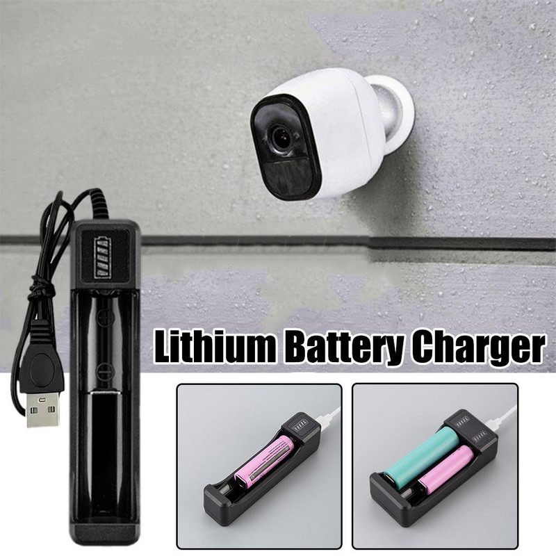 Universalus USB baterijų įkroviklis 18650 Universalus išmanusis 1 lizdo įkroviklis ličio baterijų įkrovimo adapteris su indikatoriaus lemputėmis