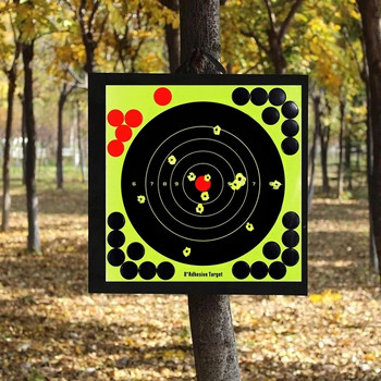 20 τεμ/Παρτίδα αυτοκόλλητα σκοποβολής 8x8 ιντσών Αυτοκόλλητο Reactive Self Stick Shooting Targets Splatter Paper for Shooting Training