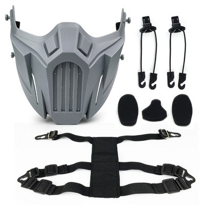 Taktička Airsoft Paintball maska Lov na otvorenom Pola lica Željezni ratnik Zaštitna maska Vojne igre CS Pucanje Maska za kacigu