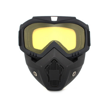Тактическа маска за цялото лице с очила, устойчива на ултравиолетови лъчи, ветроустойчива против замъгляване, подвижна регулируема пейнтболна стрелба, велосипедна маска