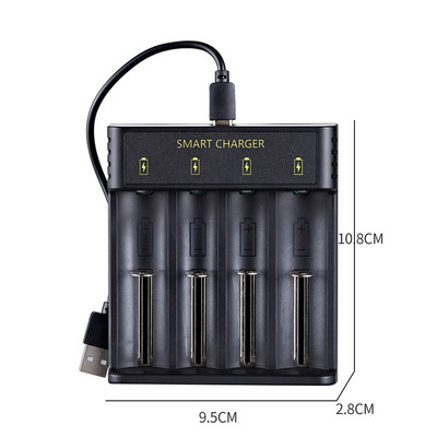 Prijenosni 5V 18650 punjivi litij punjač baterija USB 2 4 utora neovisno punjenje za elektroničke 18500 16340 14500 26650