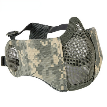 Νέες τακτικές μάσκες Airsoft Paintball CS Πτυσσόμενη μισή όψη ματιών χαμηλού άνθρακα Άνετη προστατευτική μάσκα αυτιών στρατιωτικού στυλ