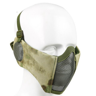 Uued taktikalised Airsoft maskid Paintball CS kokkupandav poole näoga Madala süsinikusisaldusega terasvõrgust sõjaväe stiilis mugav kõrvakaitsemask