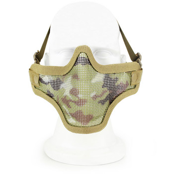 Dual-band Scouts Mask Metal Mesh Skull Half Face Tactical Paintball Army Hunting Accessories Wagame Lower Face Airsoft Masks