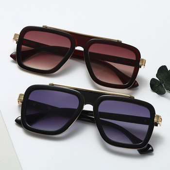 Модни квадратни слънчеви очила Cool Men Vintage Luxury Brand Design Sunglasses Women UV400 Shades Oculos De Sol