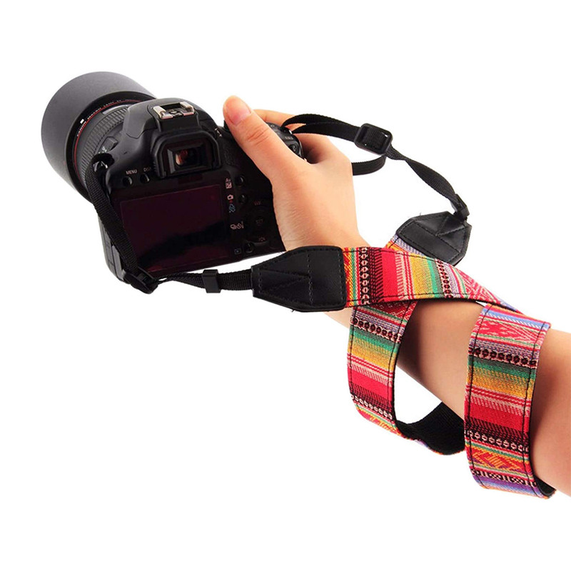 Novi šareni vintage hipijevski stil kamere, remen za nošenje oko vrata i ramena, izdržljivi pamuk za Canon Nikon Sony SLR DSLR