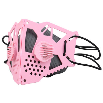 Tactical Cyberpunk näomask Vahetatav poolmaski filter, reguleeritav rihm Halloween Cosplay liblikas mask Airsoft paintball