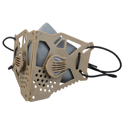 Tactical Cyberpunk näomask Vahetatav poolmaski filter, reguleeritav rihm Halloween Cosplay liblikas mask Airsoft paintball