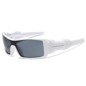 Модни слънчеви очила Quirke Мъжки ретро квадратни слънчеви очила с едно парче стъкла за спорт, пътуване, шофиране 36968 Очила