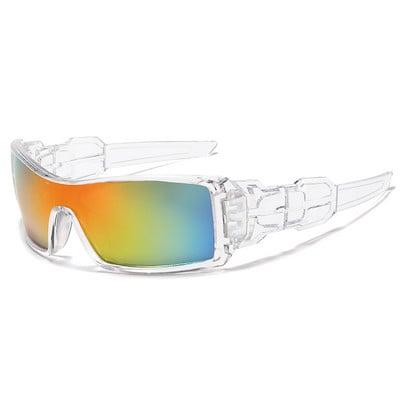 Quirke Fashion Päikeseprillid Meeste Vintage Square Ühes tükis objektiiviga päikeseprillid Sport Reisimiseks Sõitmine 36968 Prillid