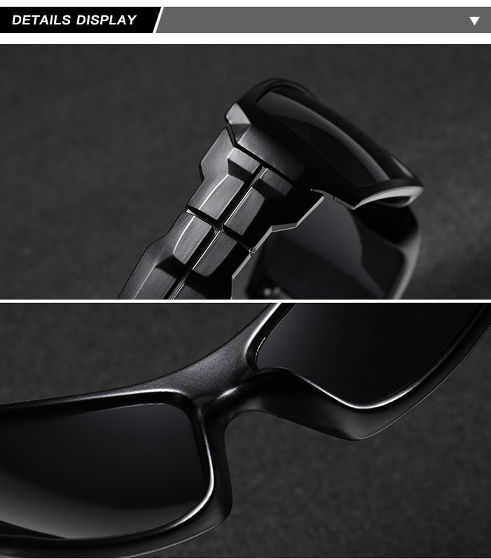 Quirke Fashion Päikeseprillid Meeste Vintage Square Ühes tükis objektiiviga päikeseprillid Sport Reisimiseks Sõitmine 36968 Prillid