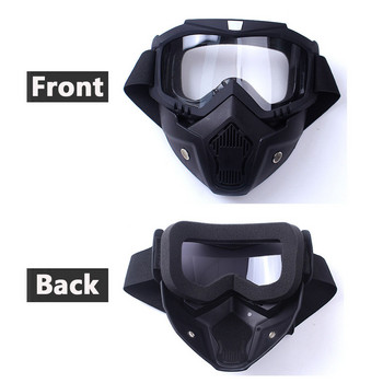 Τακτικά γυαλιά Αποσπώμενη μάσκα προστασίας πλήρους προσώπου για εξωτερική ποδηλασία άνεμο σκι αντοχής Airsoft Paintball γυαλιά