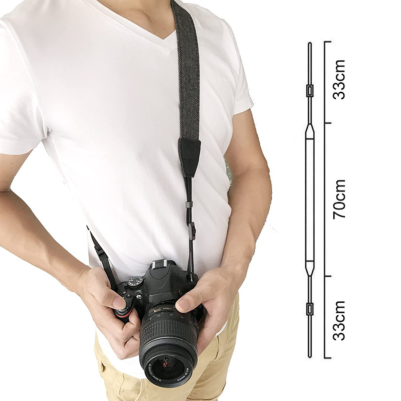 Βαμβακερή δερμάτινη ζώνη με λουράκι ώμου με ρυθμιζόμενη κάμερα για κάμερες Nikon Canon DSLR Εξάρτημα λουράκι