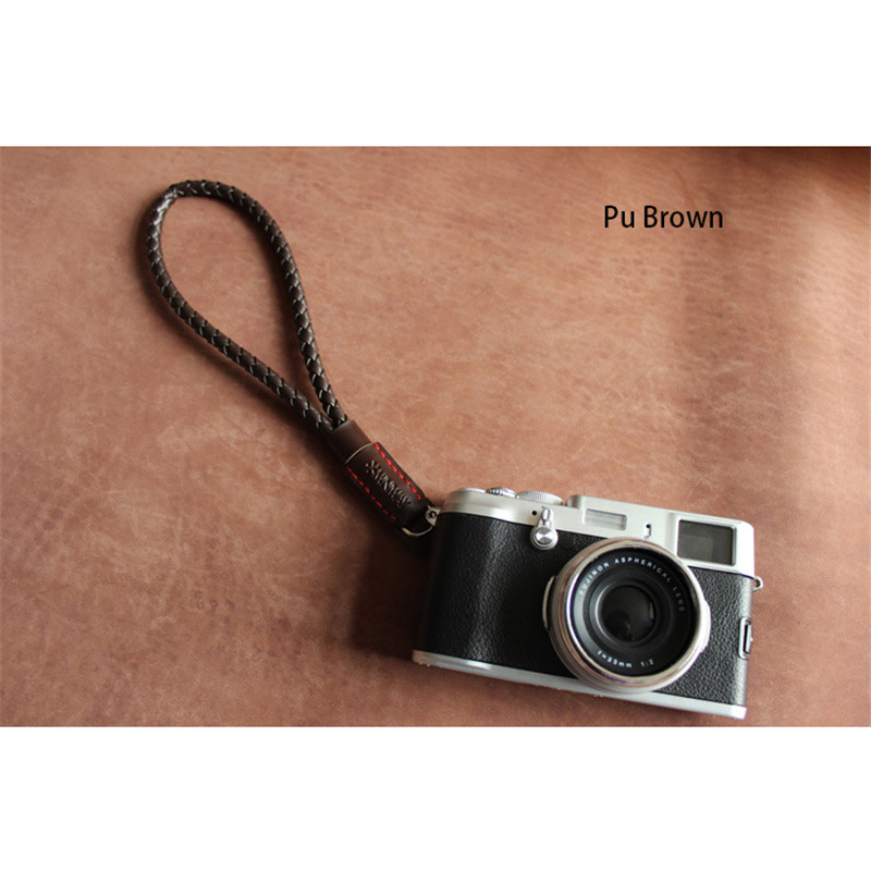 SLR riešo dirželis, rankinis drobinis PU fotoaparato riešo dirželis, skirtas SONY Fuji Leica Nikon Canon DSLR fotoaparatams