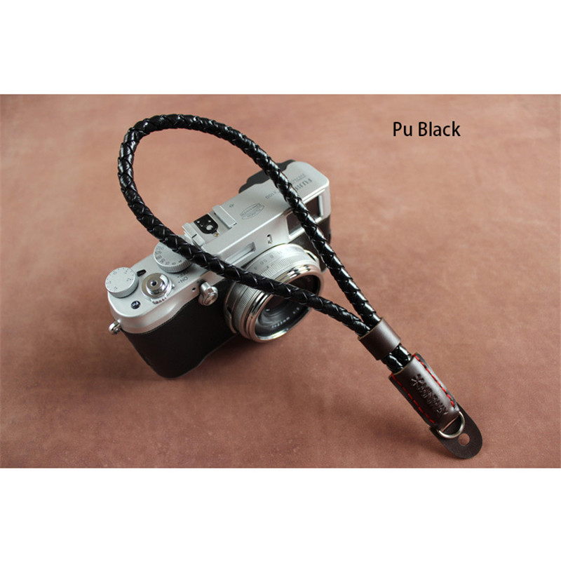 SLR riešo dirželis, rankinis drobinis PU fotoaparato riešo dirželis, skirtas SONY Fuji Leica Nikon Canon DSLR fotoaparatams