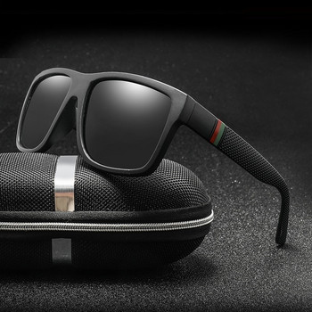 Πολυτελή ρετρό πολωμένα γυαλιά ηλίου ανδρικά γυναικεία τετράγωνα μόδας Μάρκα σχεδιαστής Driving γυαλιά ηλίου Μαύρες αποχρώσεις Ψάρεμα Αντιθαμβωτικό