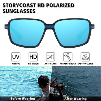 2023 New Square Outdoor Sports Cycling Ανδρικά γυαλιά ηλίου Polarized Driver Driving Fishing Sunglasses for Men Gafas De Sol Vintage