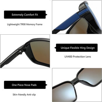 2023 Нови квадратни спортове на открито Колоездене Мъжки поляризирани слънчеви очила Driver Driving Fishing Слънчеви очила за мъже Gafas De Sol Vintage