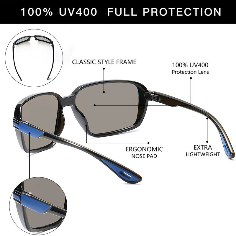 2023. Nove kvadratne muške polarizirane sunčane naočale za sportove na otvorenom, biciklizam, vozač, vožnja, ribolov, sunčane naočale za muškarce Gafas De Sol Vintage