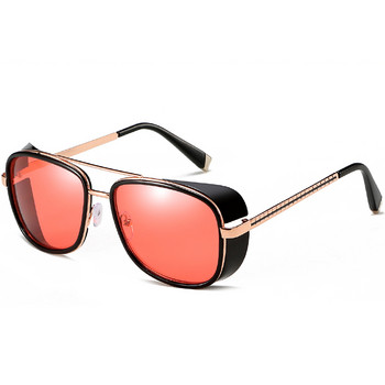 2019 Слънчеви очила Tony Stark с метална рамка Големи квадратни слънчеви очила Мъжки очила за шофиране Аксесоари за очила UV400 T9110