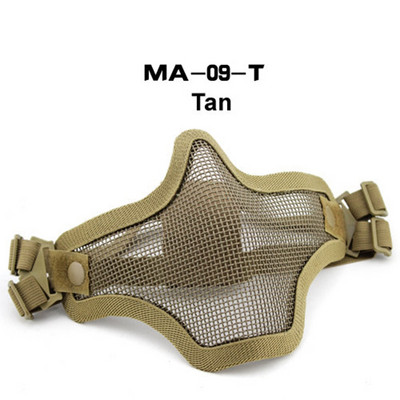 Taktinė dažasvydžio plieno kaukė Airsoft plieno vielos tinklelio skeletas V1 pusės veido apsauginė kaukė, skirta lauko dviračių medžioklei
