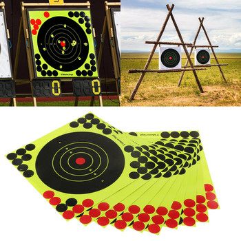 8-инчови кръгли стикери за мишени Пастери за стрелба, самозалепващи се ловни мишени, точки, стикер, пистолет, пушки, учебна хартия на открито