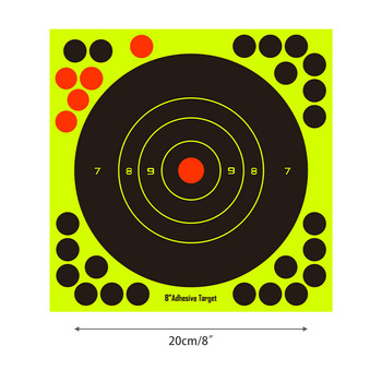 Αυτοκόλλητα 8 ιντσών στρογγυλά αυτοκόλλητα στόχου Πάστερ για σκοποβολή Αυτοκόλλητο κυνήγι Target Dots Αυτοκόλλητο όπλο τουφέκια προπονητικό χαρτί εξωτερικού χώρου