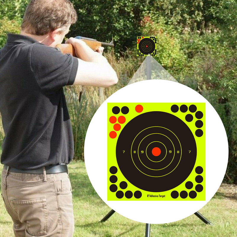 8 hüvelykes, kerek célmatrica matricák lövöldözéshez Öntapadó vadászati célpontok matrica fegyver puskák oktatópapír kültéri használatra