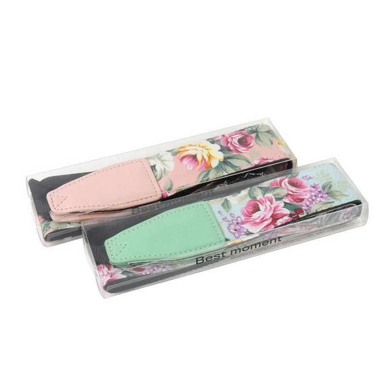 2022 m. karštas išpardavimas, mados lengvas, reguliuojamas gėlėmis odinis galas, kaklas, pečių, riešo fotoaparato dirželis, skirtas moteriai, aukštos kokybės