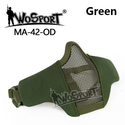 Välisõhu Airsofti näomask hingav madala süsinikusisaldusega terasvõrgust kaitsev paintballi mask CS Wargame taktikaline poolmask