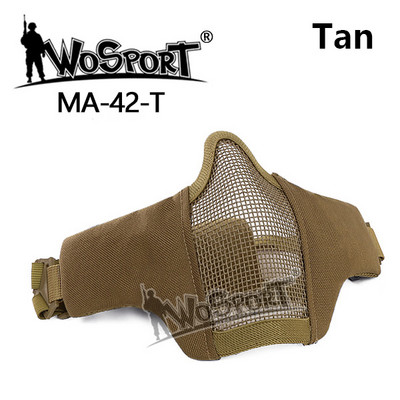 Välisõhu Airsofti näomask hingav madala süsinikusisaldusega terasvõrgust kaitsev paintballi mask CS Wargame taktikaline poolmask