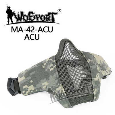 Välisõhu Airsofti näomask hingav madala süsinikusisaldusega terasvõrgust kaitsev paintballi mask CS Wargame taktikaline poolmask