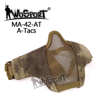 Välisõhu Airsofti näomask hingav madala süsinikusisaldusega terasvõrgust kaitsev paintballi mask CS Wargame taktikaline poolmask