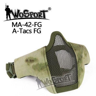 Välisõhu Airsofti näomask hingav madala süsinikusisaldusega terasvõrgust kaitsev paintballi mask CS Wargame taktikaline poolmask