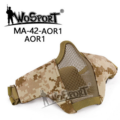 Välisõhu Airsofti näomask hingav madala süsinikusisaldusega terasvõrgust kaitsev paintballi mask CS Wargame taktikaline poolmask