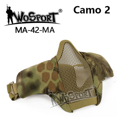 Välisõhu Airsofti näomask hingav madala süsinikusisaldusega terasvõrgust kaitsev paintballi mask CS Wargame taktikaline poolmask