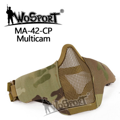 Välisõhu Airsofti näomask hingav madala süsinikusisaldusega terasvõrgust kaitsev paintballi mask CS Wargame taktikaline poolmask