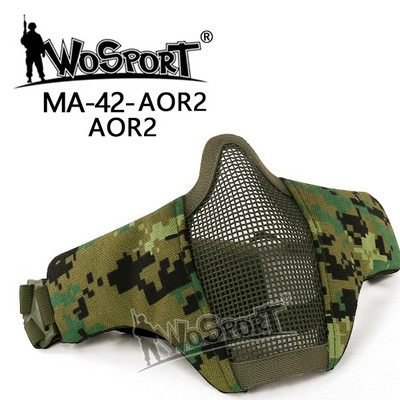 Välisõhu Airsofti näomask hingav madala süsinikusisaldusega terasvõrgust kaitsev paintballi mask CS Wargame taktikaline poolmask