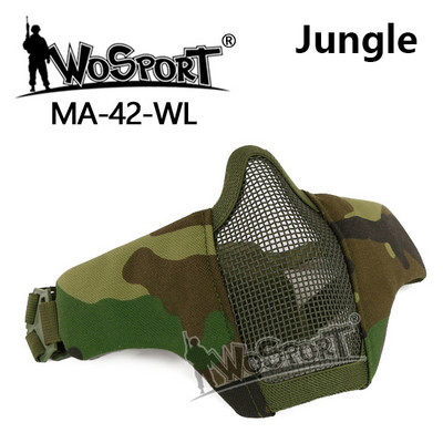 Välisõhu Airsofti näomask hingav madala süsinikusisaldusega terasvõrgust kaitsev paintballi mask CS Wargame taktikaline poolmask