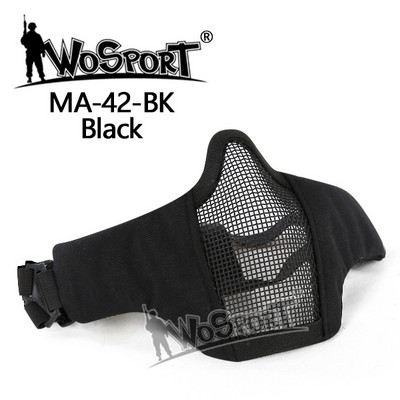 Välisõhu Airsofti näomask hingav madala süsinikusisaldusega terasvõrgust kaitsev paintballi mask CS Wargame taktikaline poolmask