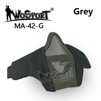 Välisõhu Airsofti näomask hingav madala süsinikusisaldusega terasvõrgust kaitsev paintballi mask CS Wargame taktikaline poolmask