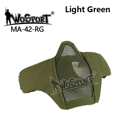 Välisõhu Airsofti näomask hingav madala süsinikusisaldusega terasvõrgust kaitsev paintballi mask CS Wargame taktikaline poolmask