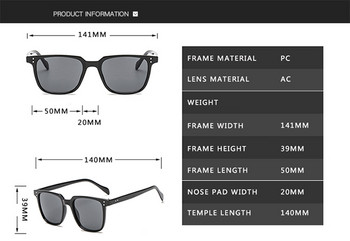 ZXWLYXGX Brand Design Ανδρικά γυαλιά ηλίου Driver αποχρώσεις Ανδρικά Vintage γυαλιά ηλίου Ανδρικά γυαλιά ηλίου με τετράγωνο πλαίσιο Καλοκαιρινό UV400 Oculos de sol