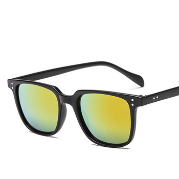 ZXWLYXGX Маркови дизайнерски слънчеви очила Мъжки шофьорски сенници Мъжки ретро слънчеви очила Мъжки квадратни рамки Огледало Лято UV400 Oculos de sol