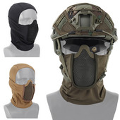 Taktikaline kogu näomask Balaclava Cap Mootorratas Armee Airsoft Paintball Peakatted Metallist võrgust jahikaitsemask CS Cosplay