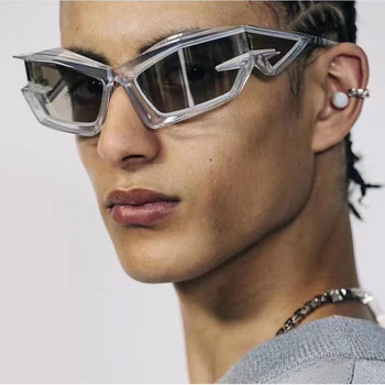 Επώνυμα σχεδιαστής γυαλιά ηλίου Ανδρικά ακανόνιστα τετράγωνα γυαλιά ηλίου Ανδρική μόδα Προσωπικότητα σε εξωτερικούς χώρους Γυαλιά ηλίου Punk Style