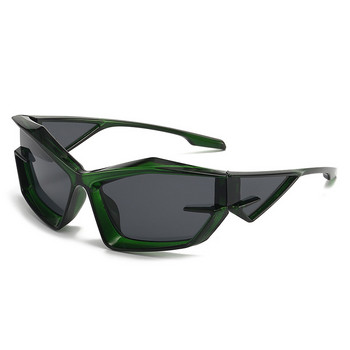 Маркови дизайнерски слънчеви очила Мъжки неправилни квадратни слънчеви очила Мъжка модна личност Сенници на открито Слънчеви очила в стил пънк