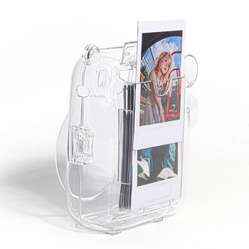 Ενημέρωση προστατευτικής θήκης κρυστάλλου Mini 12 με θήκη φωτογραφικής μηχανής αποθήκευσης φωτογραφιών DIY αυτοκόλλητο λουράκι ώμου για Fujifilm Instax Mini 12