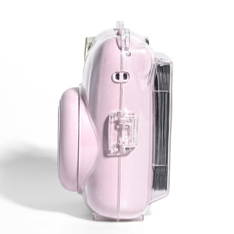 „Mini 12“ apsauginio krištolo dėklo atnaujinimas su nuotraukų saugojimo kameros dėklu „pasidaryk pats“ lipduko petnešėlė, skirta „Fujifilm Instax Mini 12“